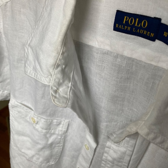 Ralph Lauren White Cotton Button Down Shirt - Picture 7 of 13